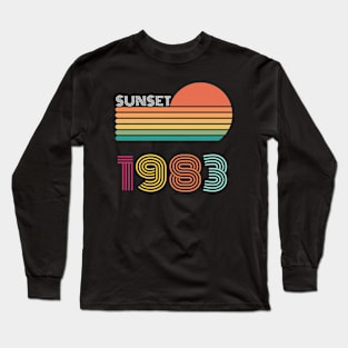 Sunset Retro Vintage 1983 Long Sleeve T-Shirt